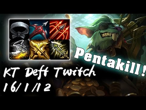 KT Deft Pentakill Twitch vs Ezreal | Korea High Elo Replays
