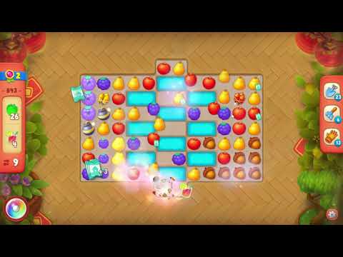 Gardenscapes 843 Hard Level - 19 moves - NO BooSTERS