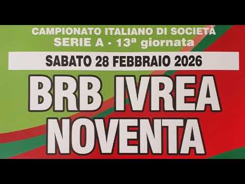 Bocce : Promo Riprese Video Gara BRB Ivrea - Noventa Campionato Serie A 2025/2026