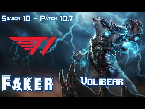 T1 Faker VOLIBEAR vs TARIC Supp - Patch 10.7 KR Ranked