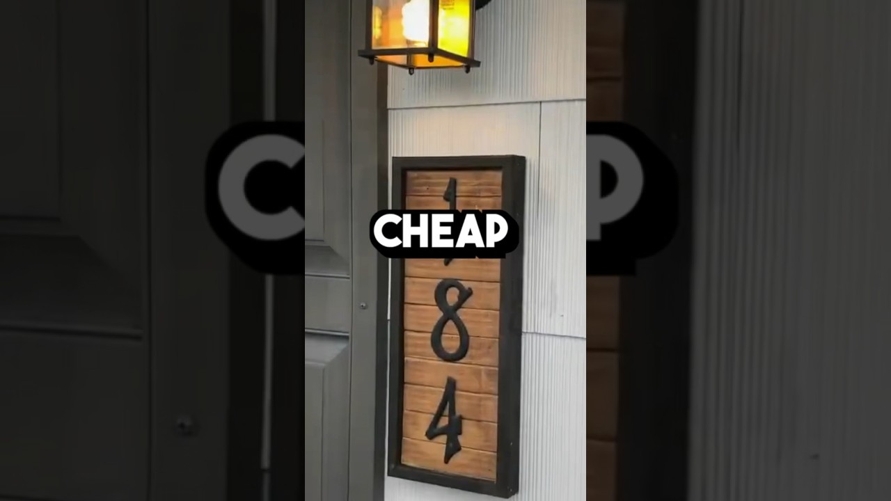 DIY House Numbers (Cheap + Simple) #diy #homeimprovement #homedecor #curbappeal