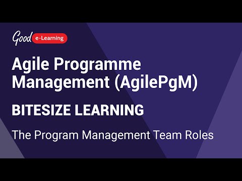 Agile Programme Management Bitesize Learning: The Program Management Team Roles (AgilePgM training)