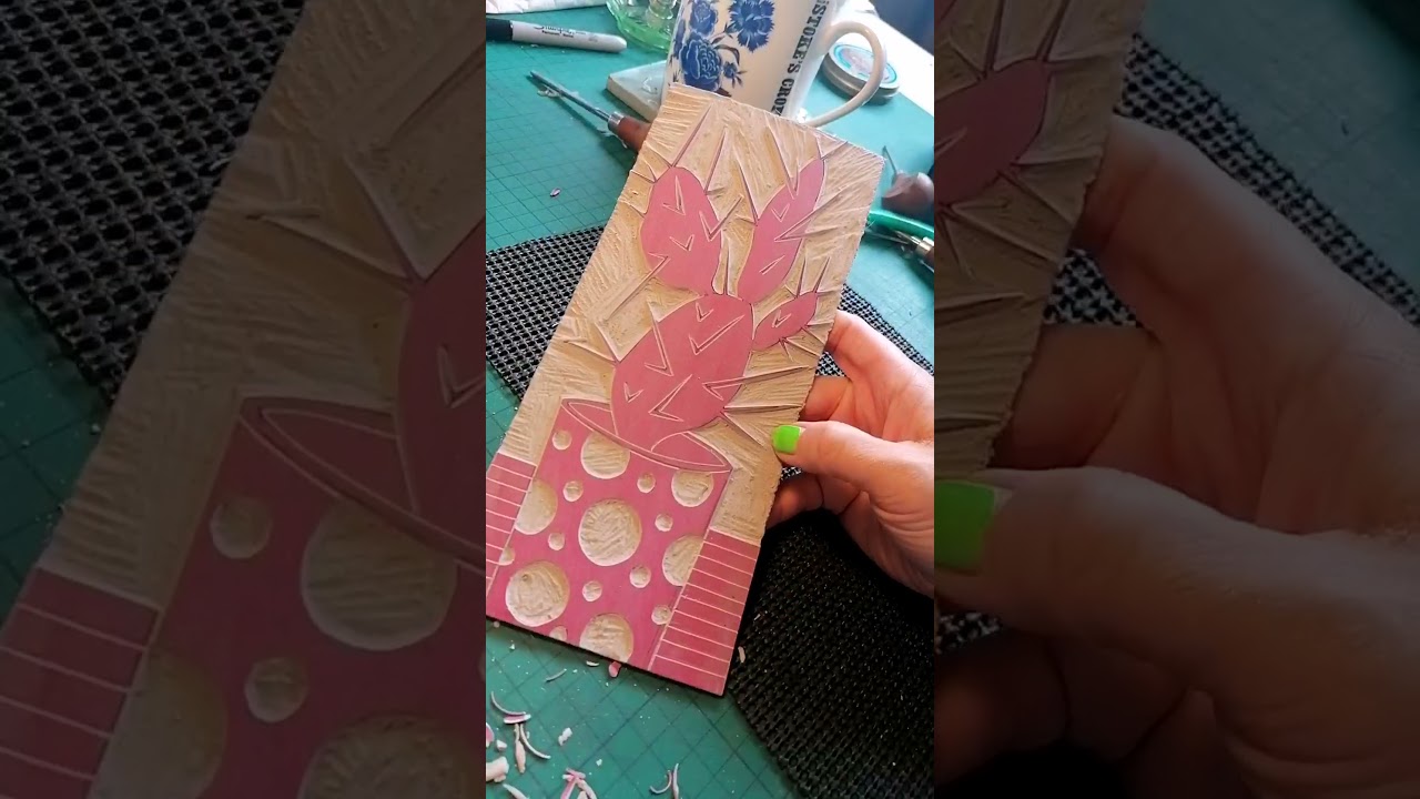 How I make my black and white Lino Prints