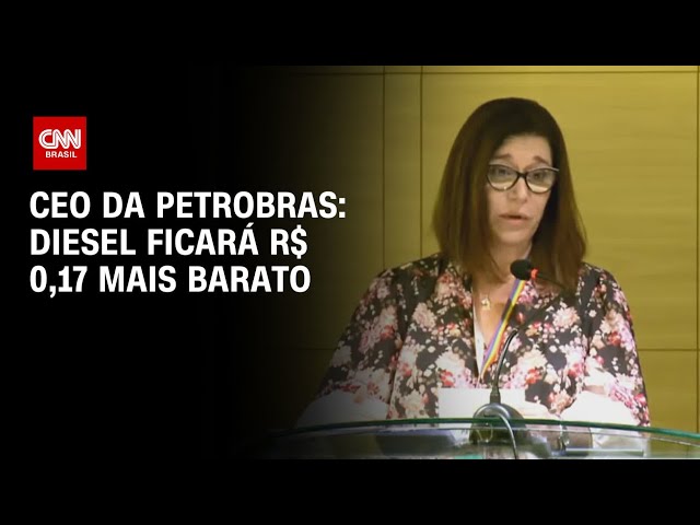 Diesel ficará R$0,17 mais barato, diz CEO da Petrobras | CNN ARENA