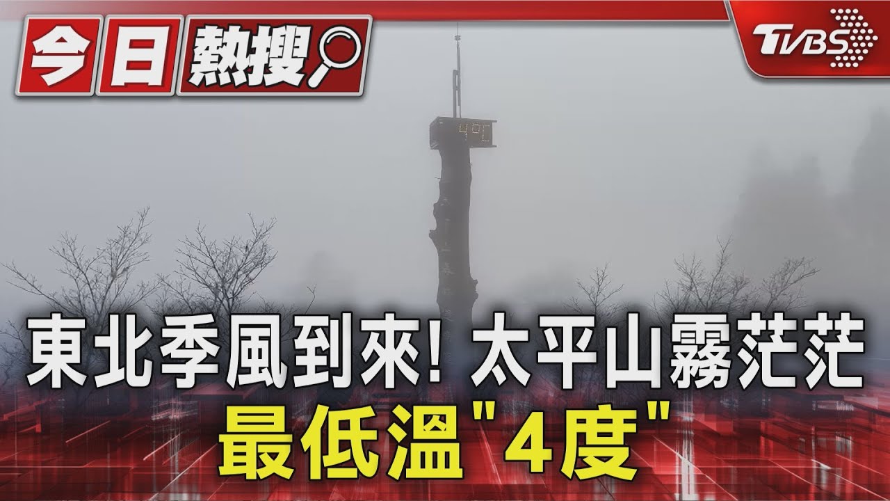 東北季風來襲！太平山僅4度「遊客穿羽絨戴手套」　雲林最低溫12.6度