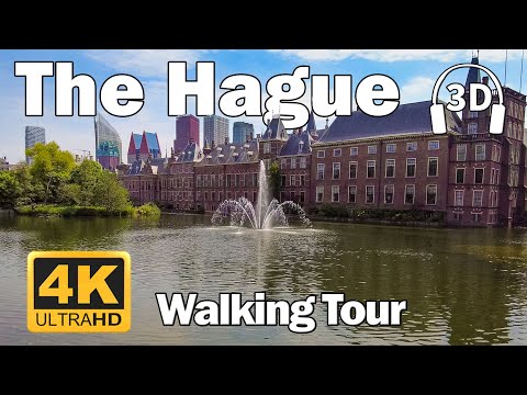 The Hague, Den Haag City Center walk ☀️ | Netherlands | 4K60 Walking Tour | Binaural Audio