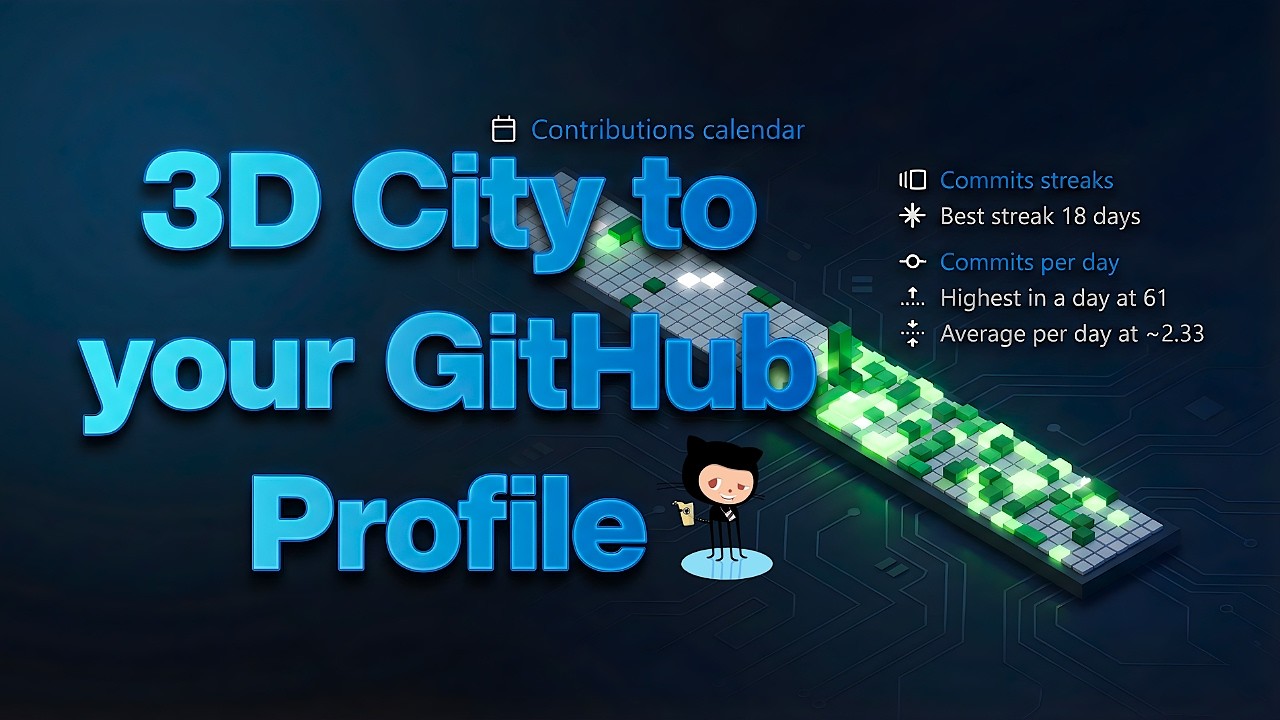 Epic 3D City GitHub Contributions Calendar 😎❤️ | 2026
