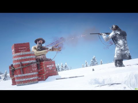 RED DEAD REDEMPTION 2 PC 60FPS → First Person Slow Motion  Euphoria Ragdolls