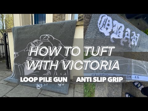 Female Body Rug Tufting | Making Pinterest Inspired Rug | ASMR |  How To Tuft! with Loop Pile Gun ༄