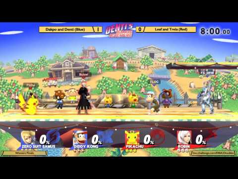 DBA3 Smash4 Wii U - Dakpo and Denti (Blue) vs Leaf and Trela (Red) - Winners Finals