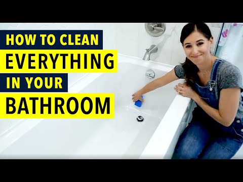 Part of a video titled How to Clean Everything in your Bathroom! - YouTube