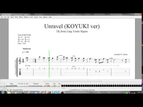 'Unravel' Tokyo Ghoul (KOYUKI's Channel ver) - Fingerstyle Guitar Tab