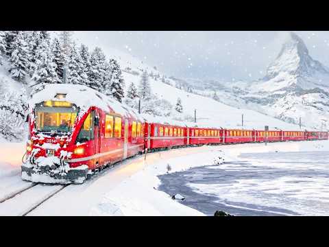 4 Days Switzerland’s Snowiest Train Journey! | 🇮🇹Italy-🇨🇭Switzerland | Bernina & Glacier Express