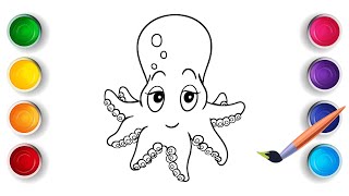 Octopus Coloring Pages | Fun and Relaxing Coloring Videos For Kids!