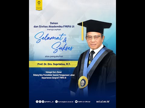 Profil Guru Besar FMIPA UI Prof. Dr. Drs. Supriatna, M.T.