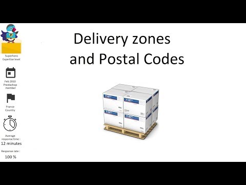 Delivery zones and Postal Codes (Prestashop 1.6 & 1.7)