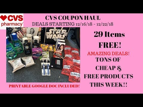 CVS Coupon Haul Deals Starting 12/16/18~29 Items FREE ❤️Tons of Amazing Deals & Free Items!! Video