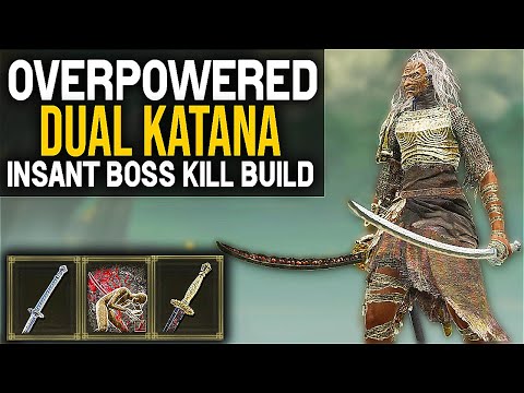 Elden Ring OVERPOWERED DUAL KATANA BUILD "FAST BOSS KILL BUILD"