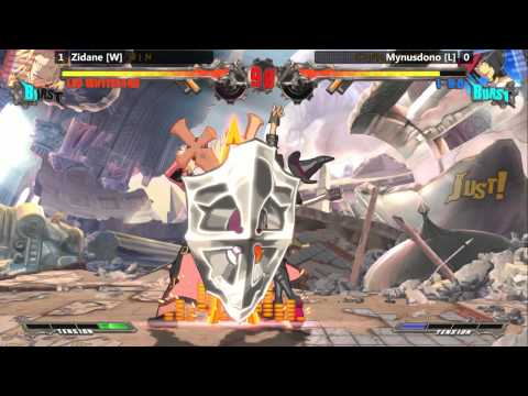 GGXrd Grand Finals @ TSB Too Easy Coast - Zidane (Leo) vs Mynus (I-No) [720p/60fps]