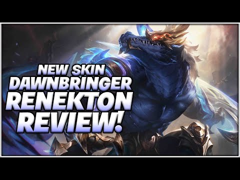 NEW BEST RENEKTON SKIN?!?! - Dawnbringer Renekton Skin Review - All Chromas, VFX and More