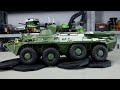 CROSSRC 1/12 BT8 Amphibious Armored Transport Vehicles 8X8 Military RC Car Model,  light and sound