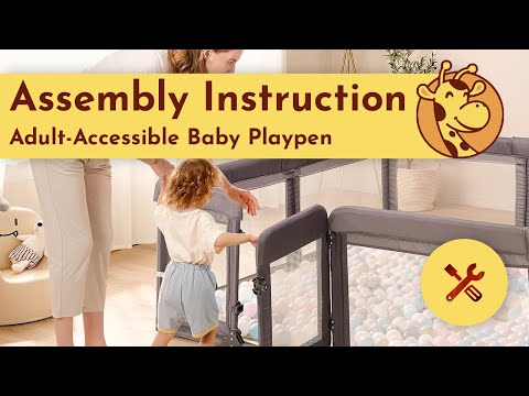 HappyGira Adult-Accessible Baby Playpen Installation & Assembly | Easy Setup Tutorial