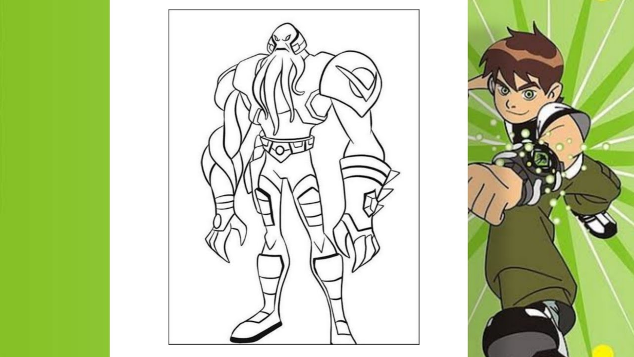 Vilgax from Ben 10 | Ben 10 Cartoon | Colouring in vilgax drawing 🖌️🎨 | Colouring 🌈✨ craft.