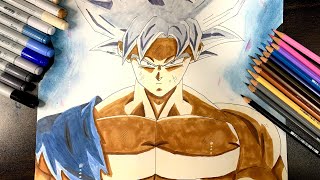 Drawing Goku ultra instinct / 孫悟空 身勝手の極意描いてみた (Dragon ball super)