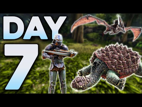 Taming Insane Stat Rare Dinos and Early Game Raiding! - ARK PvP