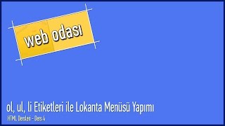 HTML Dersleri - Ders 5 - a Etiketi ile Sayfa Dışı ve Sayfa İçi link