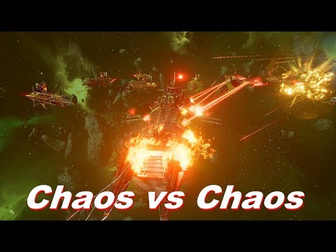Chaos vs Chaos! Khorne Fleet, Rank 128, Heroic Difficulty, 1500 Points - Battlefleet Gothic Armada