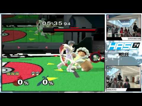 vsHsv1.04 – Super Fang Chan (IC's) vs googlyeyed (Marth) – Winners Bracket – Melee