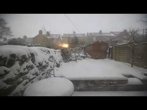 Snow timelapse, Sheffield UK, 2018-03-18