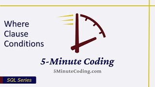Where Clause Conditions in SQL