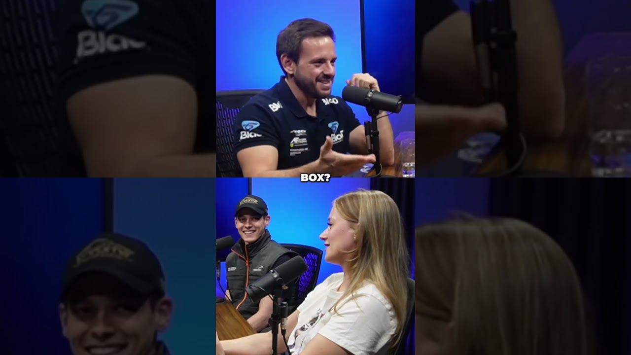 A Duda assistindo a corrida!