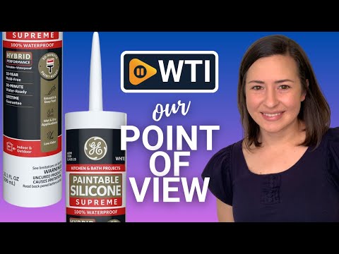 GE Supreme Paintable Silicone Caulk for Kitchen & Bathroom - 100% Waterproof Silicone Sealant - WTI product video review
