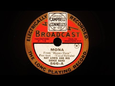 Nat Lewis and His Dance Band (Harry Bidgood) – Mona