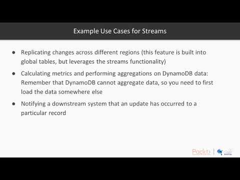 Hands On Amazon DynamoDB for Developers Understand DynamoDB Streams |packtpub com