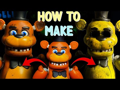 Making CUSTOM FNAF Endo Series Figures! - Jazwares FNAF Golden Freddy Custom + Dirtwashing Tutorial