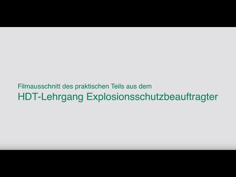 Auszug des praktischen Teils des Lehrgangs "Explosionsschutzbeauftragter"