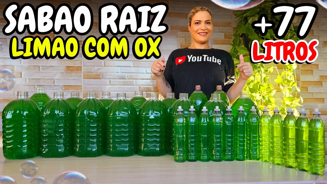 COMO FAÇO SABÃO CASEIRO MULTIUSO RAIZ !MAIS DE 77 LITROS DE PURA POTÊNCIA!LOUÇAS E ROUPAS 🥰😍🎉