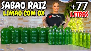 COMO FAÇO SABÃO CASEIRO MULTIUSO RAIZ !MAIS DE 77 LITROS DE PURA POTÊNCIA!LOUÇAS E ROUPAS 🥰😍🎉