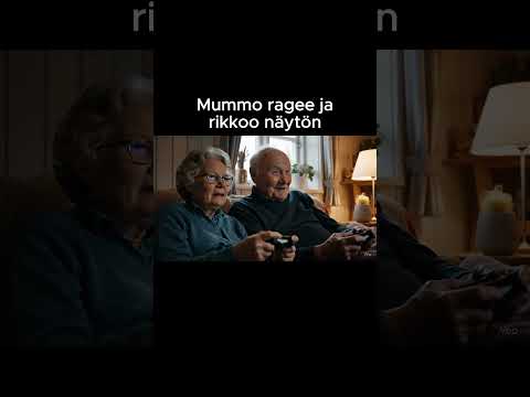 Mummo ragee ja rikkoo näytön 🤣🤣  #suomi #ai #mummo #veo3 #funny