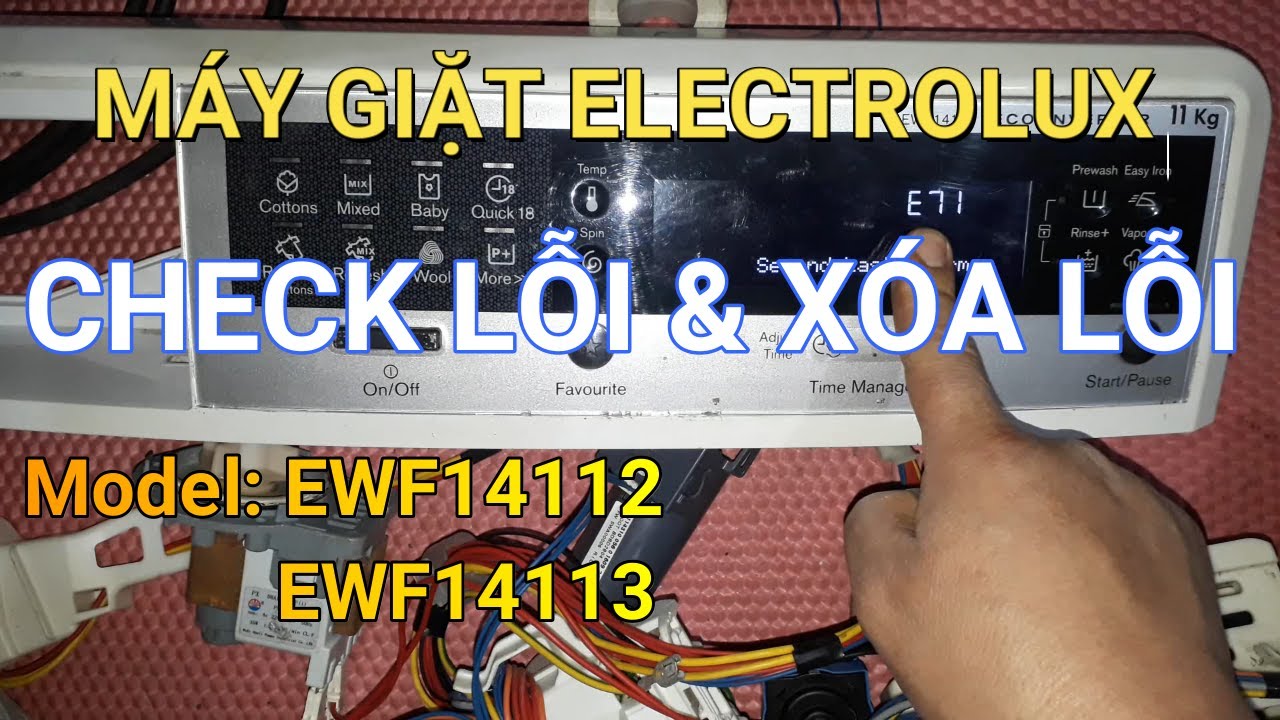 Hướng dẫn Test lỗi kiểm tra máy giặt Eletrolux EWF14112, 14113