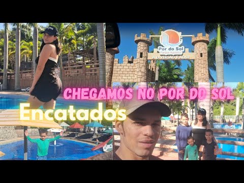 chegamos no parque aquático por do sol em #pitangueiras  #parana, os meninos ficaram encatados !