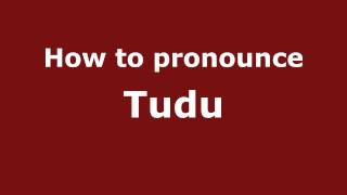 How to pronounce Tudu