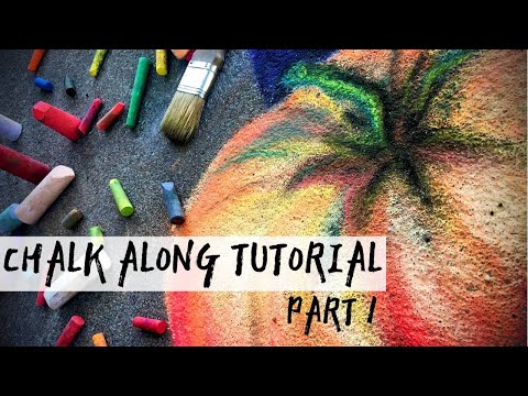 CHALK ALONG WITH ME! Learn How to make sidewalk art, beginner tutorial. Part 1 #tutorial #howto