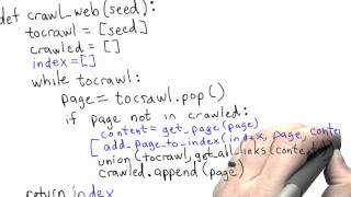 Finishing the Web Crawler Solution - Intro to Computer Science