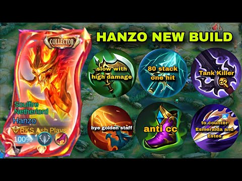 NEW HANZO BEST BUILD FOR NEW SEASON!!!🔥 (reason why stop build golden staff🤫)