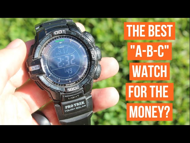 Vídeo relacionado con Casio Pro Trek PRG-270-1 Tough Solar Triple Sensor Reloj Deportivo Digital multifunción para Hombre, Negro, sin tamaño, cronógrafo, Digital, Movimiento de Cuarzo, Negro, No Size, Cronógrafo, Digital,
